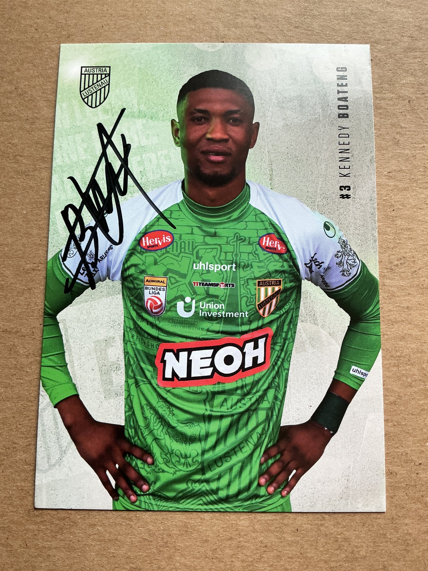 Kennedy Boateng, Togo 🇹🇬 SC Austria Lustenau 2023/24 hand signed