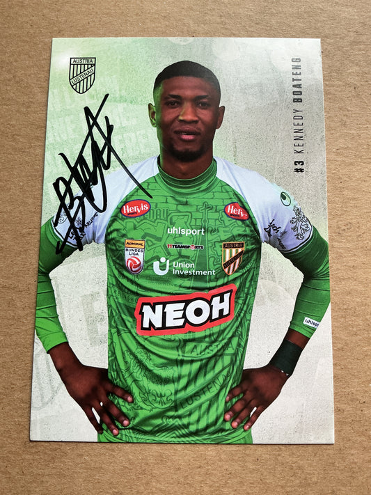 Kennedy Boateng, Togo 🇹🇬 SC Austria Lustenau 2023/24 hand signed
