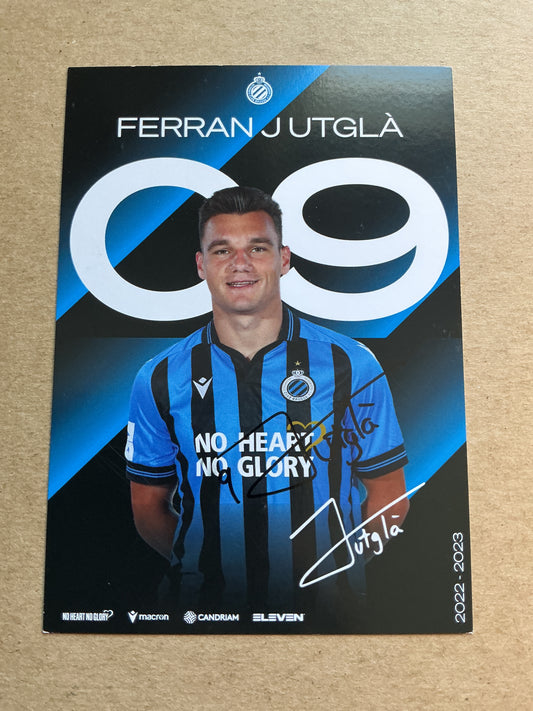Ferran Jutgla, Spain 🇪🇸 Club Brugge 2022/23 hand signed