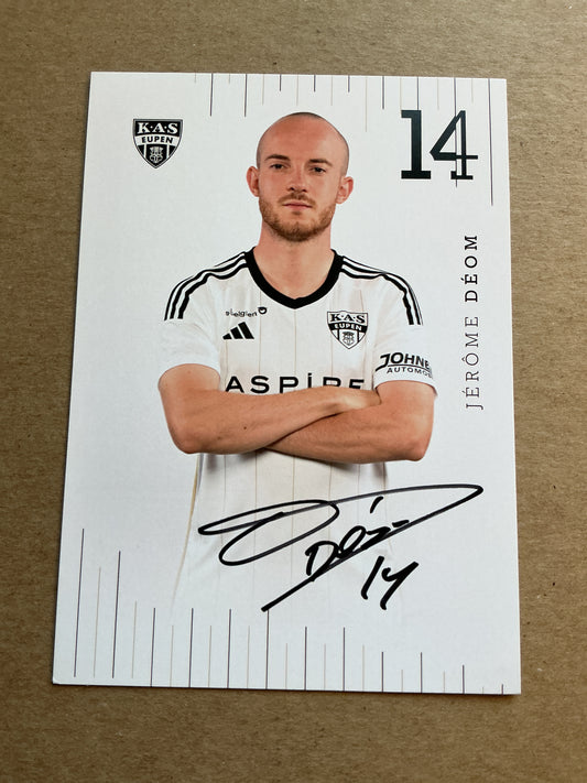 Jerome Deom, Belgium 🇧🇪 KAS Eupen 2023/24 hand signed