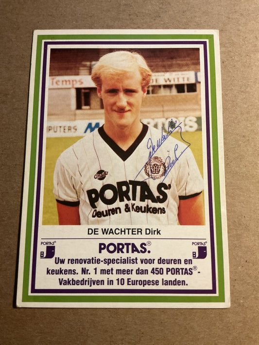 Dirk De Wachter, Belgium 🇧🇪 KSC Lokeren 1983/84 hand signed
