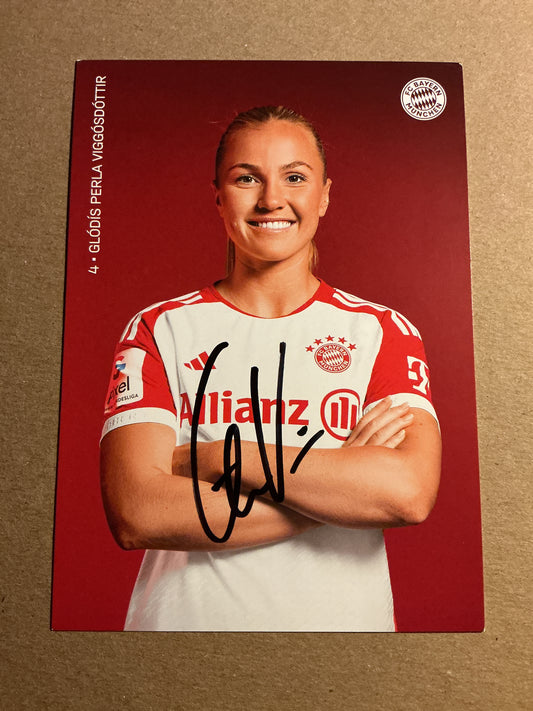 Glódis Perla Viggósdóttir, Iceland 🇮🇸 FC Bayern München 2023/24 hand signed