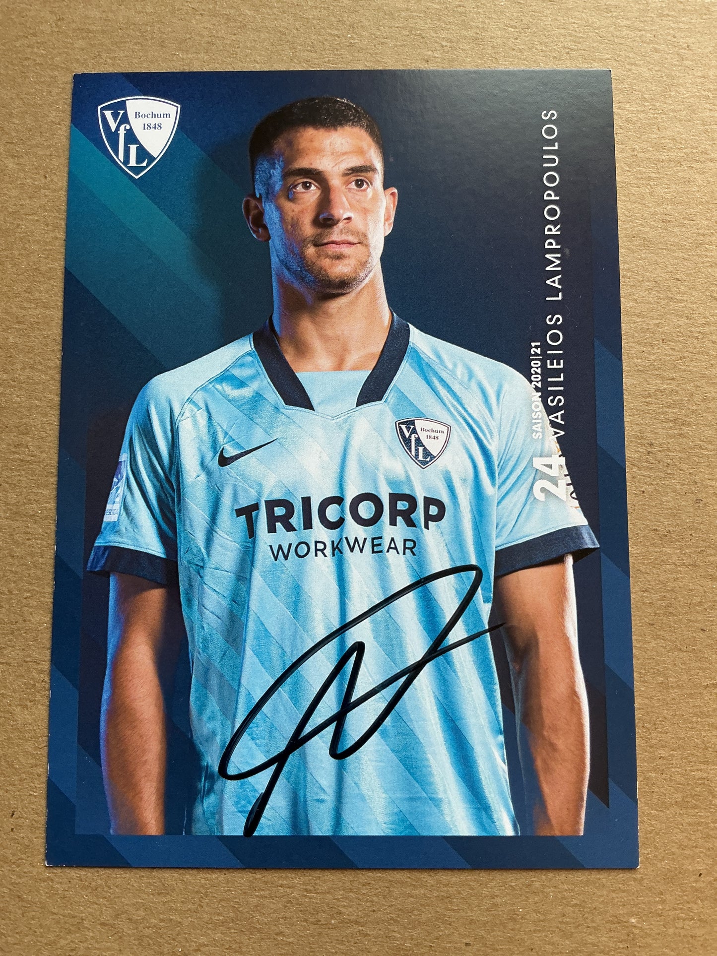 Vasileilos Lambropoulos, Greece 🇬🇷 VfL Bochum 2020/21 hand signed