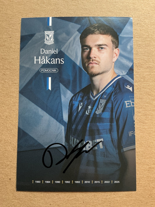 Daniel Håkans, Finland 🇫🇮 Lech Poznán 2025/26 hand signed