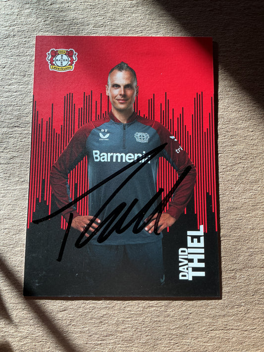 David Thiel, Germany 🇩🇪 Bayer 04 Leverkusen 2022/23 hand signed