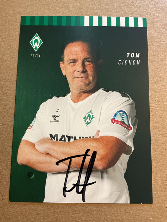 Tom Cichon, Germany 🇩🇪 SV Werder Bremen 2023/24 hand signed