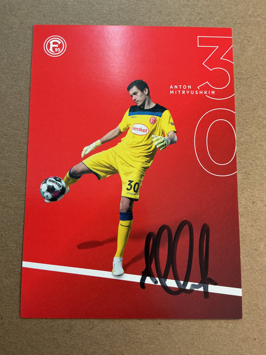 Anton Mitryushkin, Russia 🇷🇺 Fortuna Düsseldorf 2020/21 hand signed