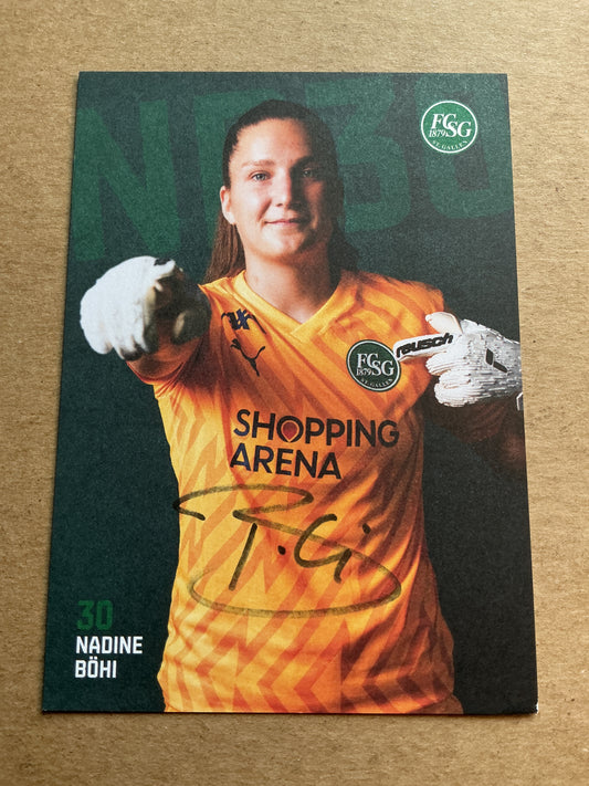 Nadine Böhl, Switzerland 🇨🇭 FC St. Gallen 2024/25 hand signed