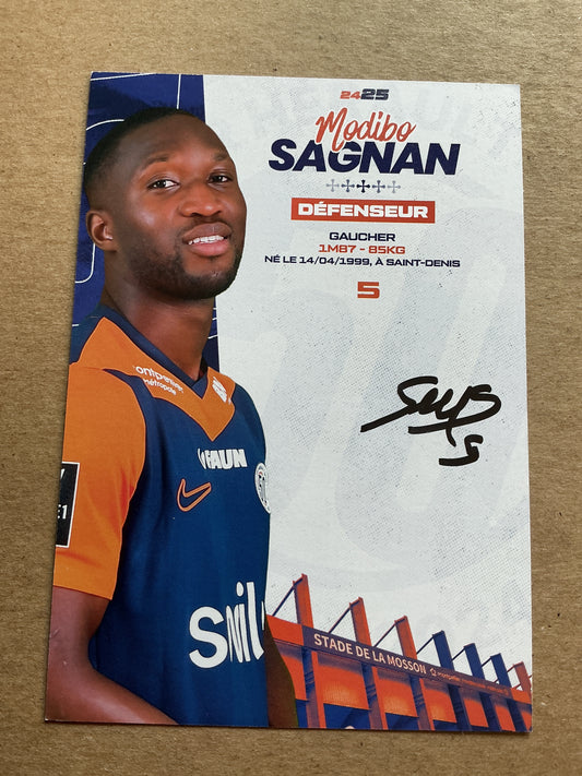 Modibo Sagnan, Mali 🇲🇱 Montpellier HSC 2024/25 hand signed