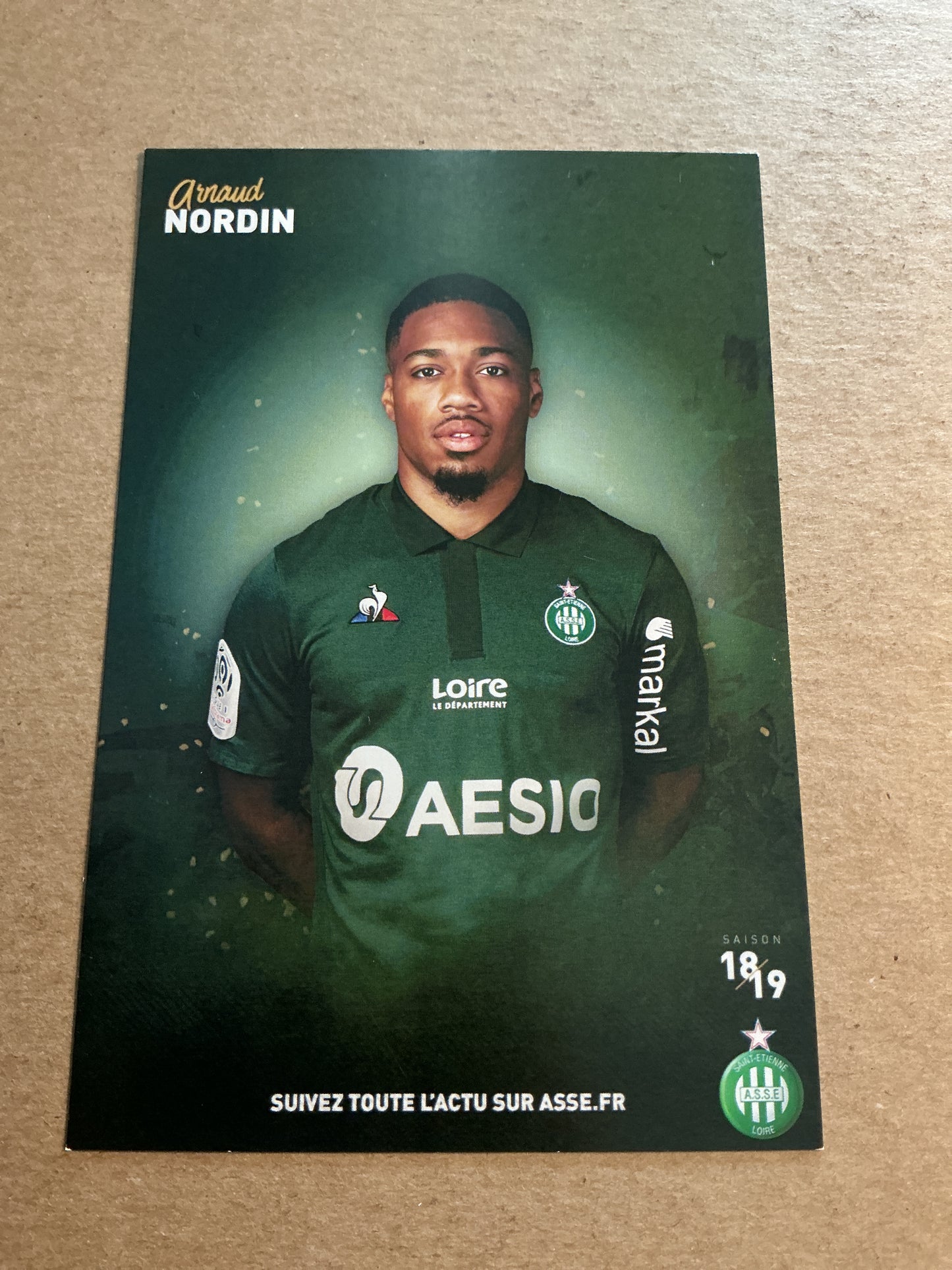 Arnaud Nordin, France 🇫🇷 AS Saint-Etienne 2018/19 hand signed