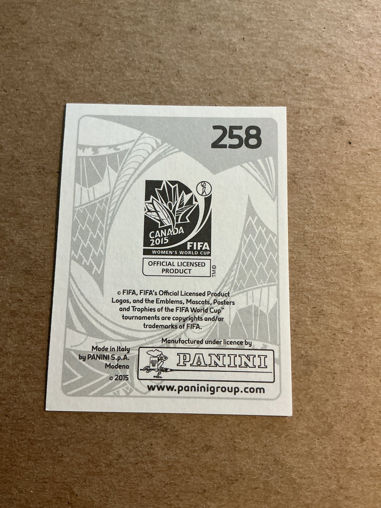 Christie Rampone, USA 🇺🇸 FIFA Women’s World Cup 2015 Panini hand signed