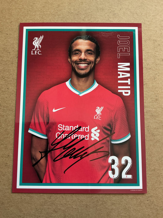 Joel Matip, Cameroon 🇨🇲 Liverpool FC 2020/21 hand signed