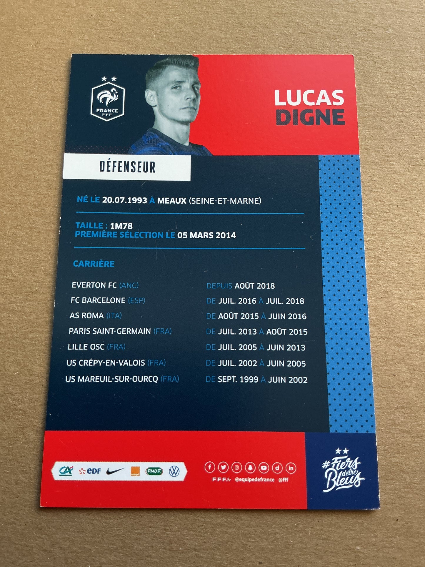 Lucas Digne, France 🇫🇷 UEFA Euro Cup 2020 hand signed