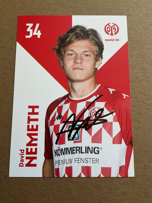 David Nemeth, Austria 🇦🇹 FSV Mainz 05 2021/22 hand signed