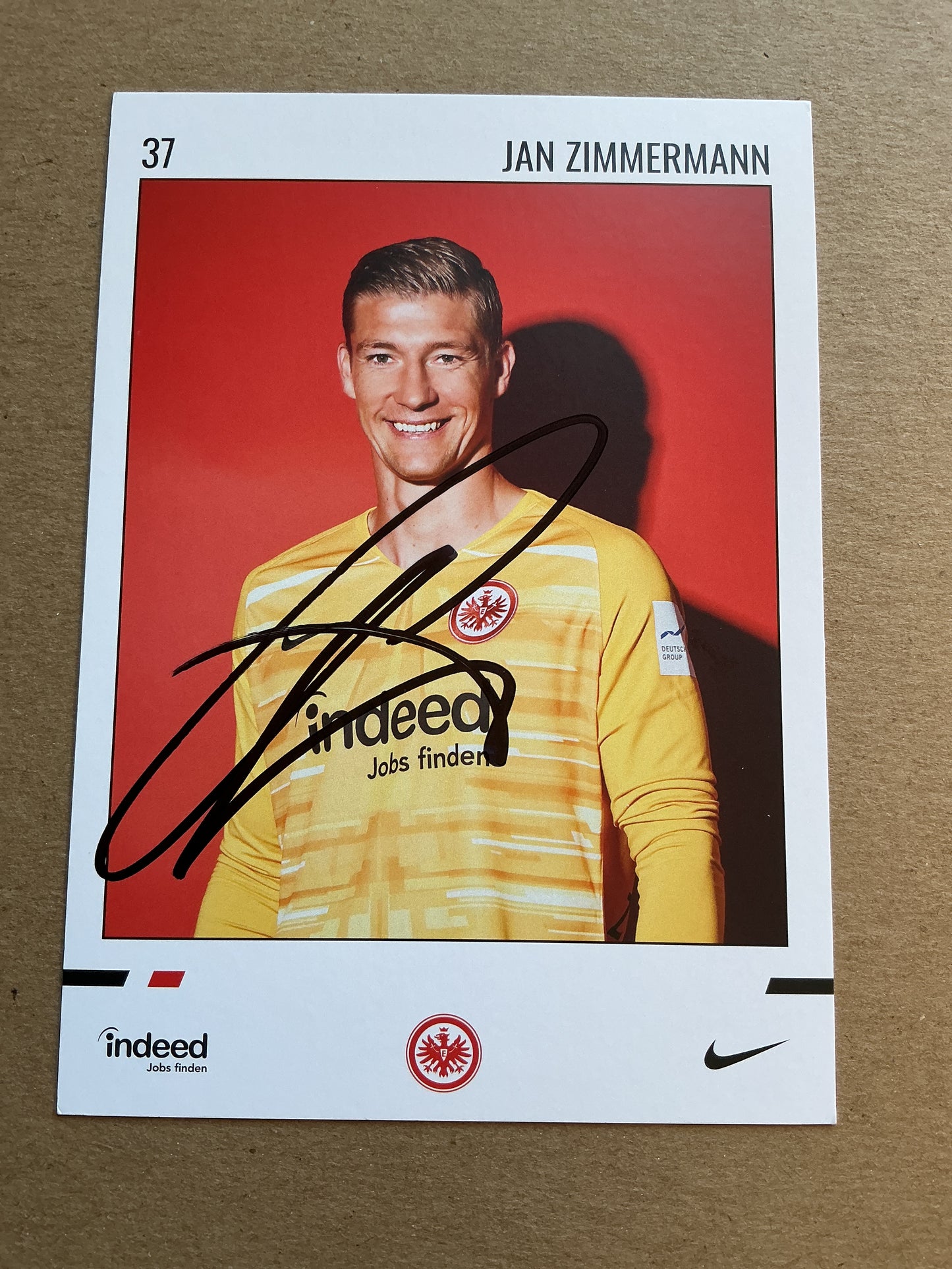 Jan Zimmermann, Germany 🇩🇪 Eintracht Frankfurt 2019/20 hand signed