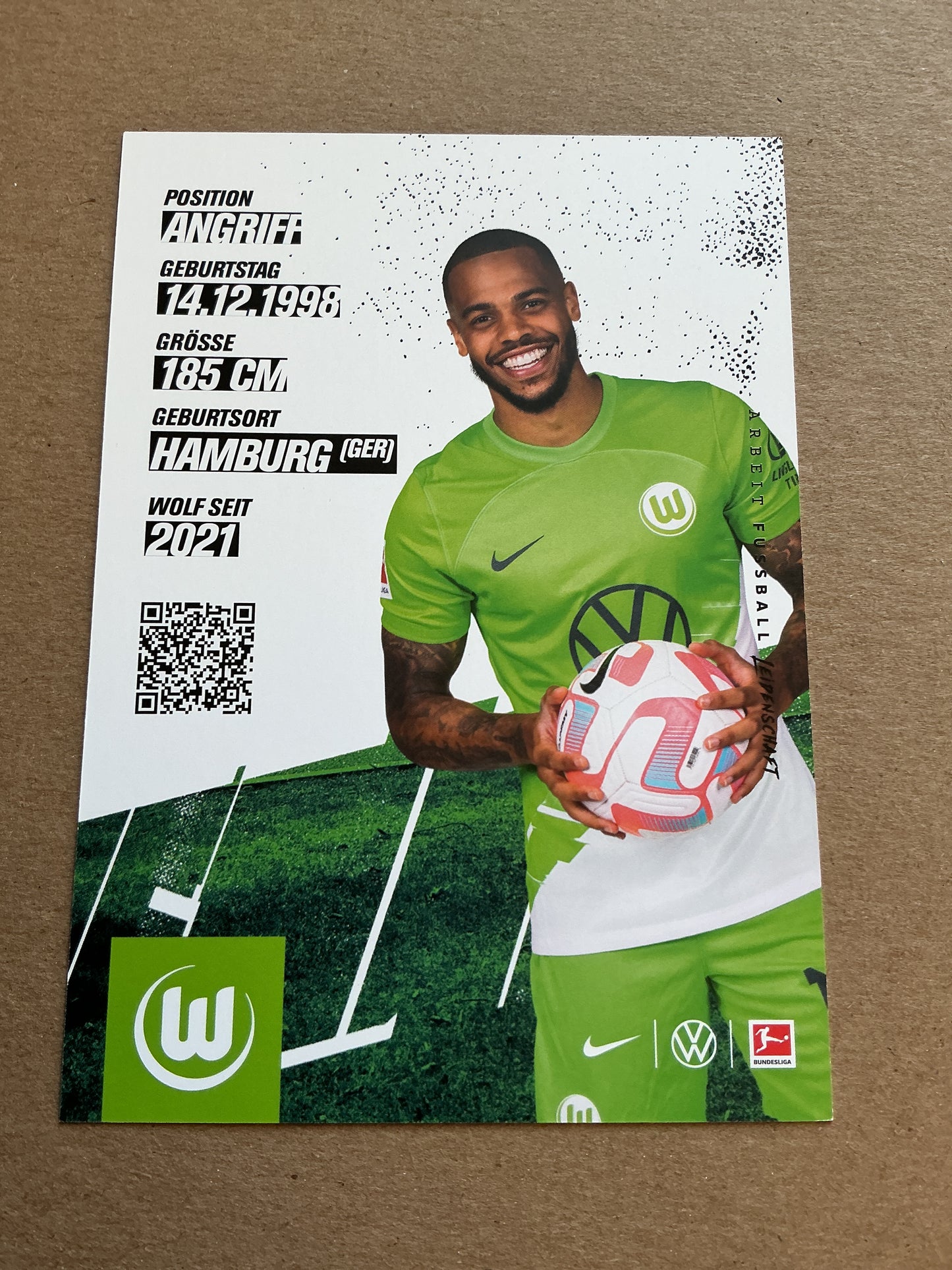 Lukas Nmecha, Germany 🇩🇪 VfL Wolfsburg 2023/24 hand signed