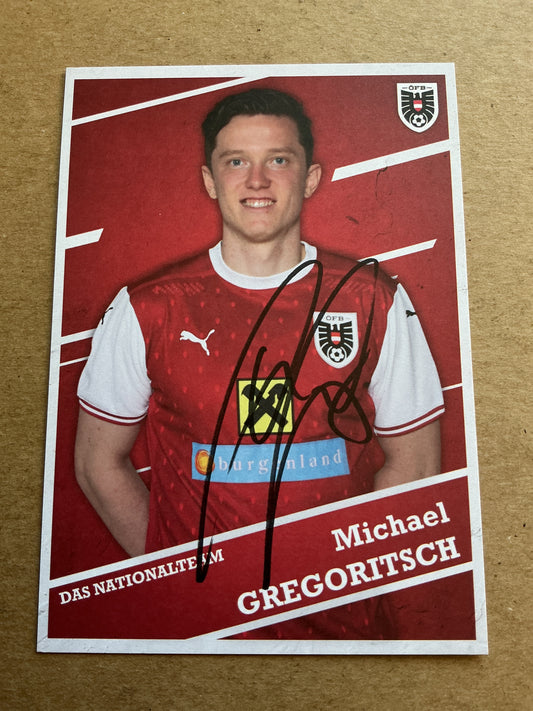 Michael Gregoritsch, Austria 🇦🇹 2021 hand signed