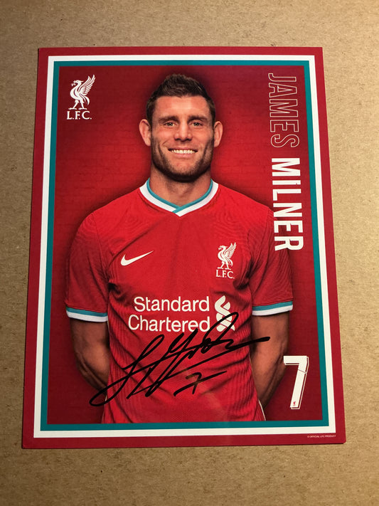 James Milner, England 🏴󠁧󠁢󠁥󠁮󠁧󠁿 Liverpool FC 2020/21 hand signed