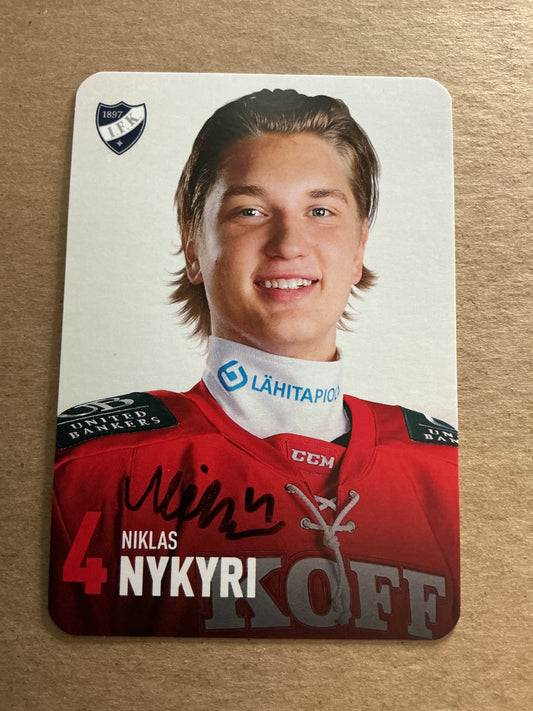 Niklas Nykyri, Finland 🇫🇮 HIFK Hockey 2024/25 hand signed
