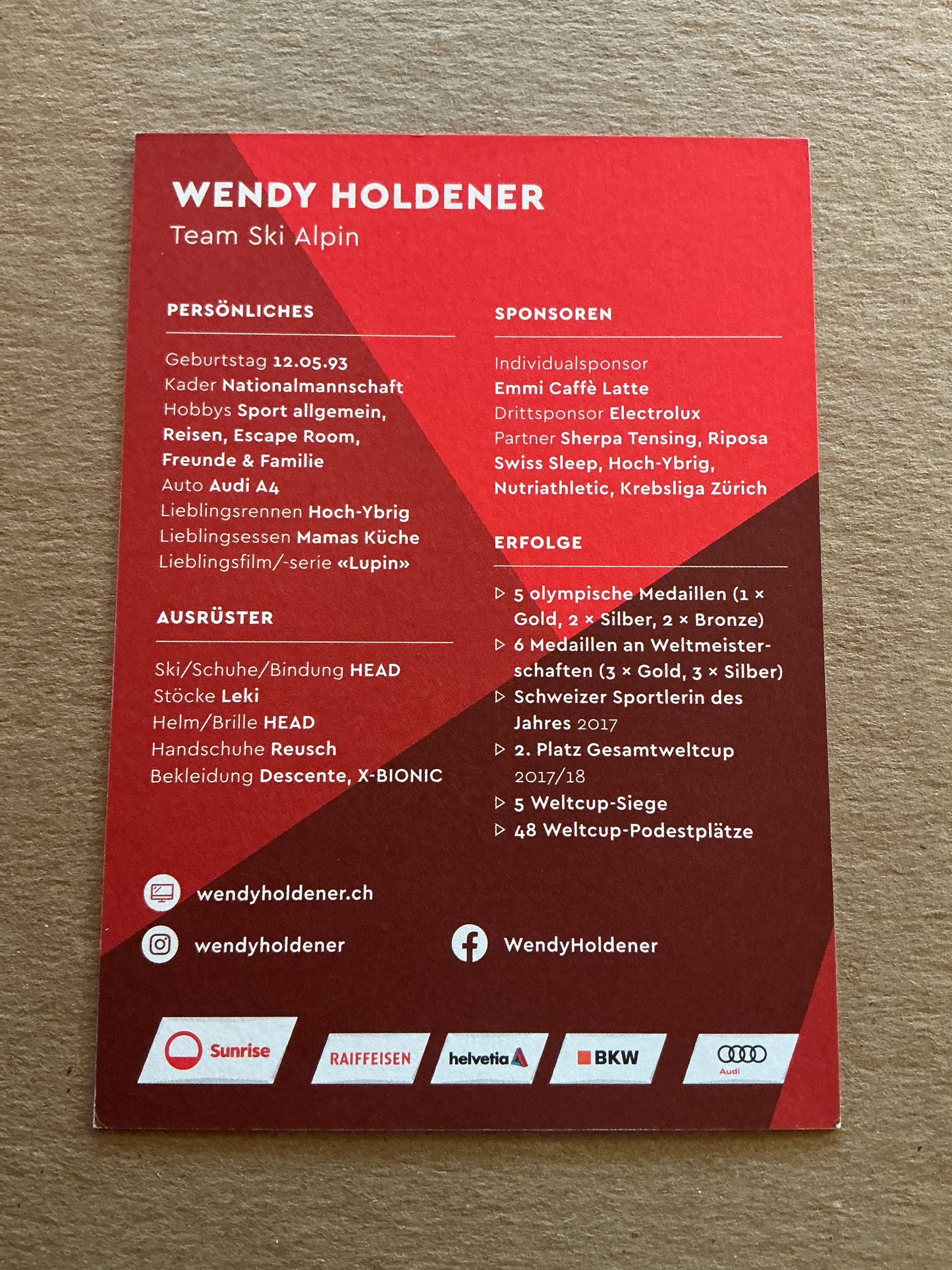 Wendy Holdener, Switzerland 🇨🇭 Alpine 2023/24 hand signed