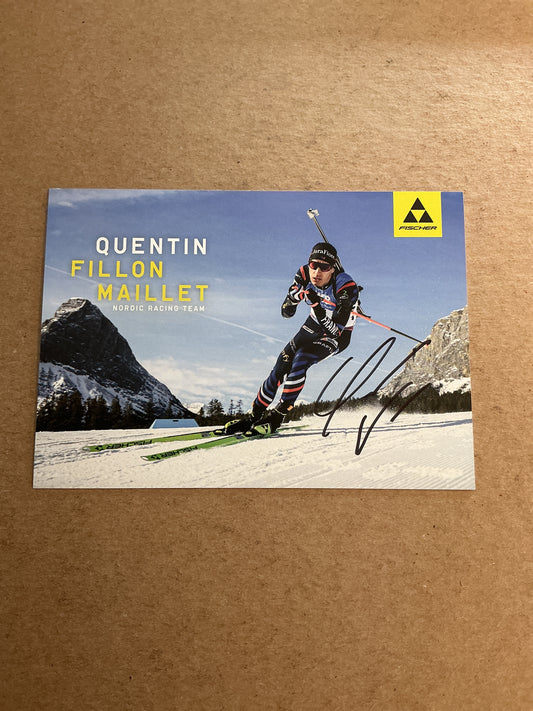 Quentin Fillon Maillet, France 🇫🇷 Biathlon Winter Sports 2024/25 hand signed