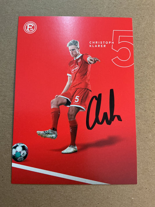 Christoph Klarer, Austria 🇦🇹 Fortuna Düsseldorf 2020/21 hand signed