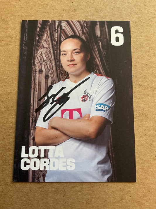 Lotta Cordes, Germany 🇩🇪 1.FC Köln 2023/24 hand signed