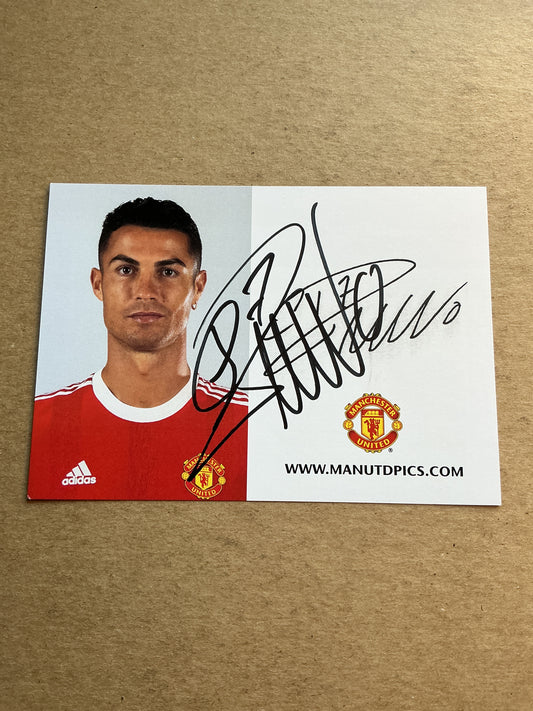 Cristiano Ronaldo, Portugal 🇵🇹 Manchester United FC 2021/22 hand signed