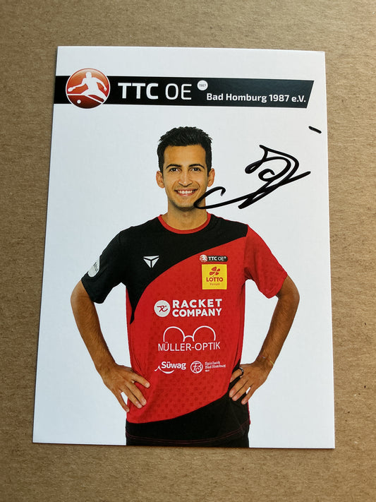Can Akkuzu, France 🇫🇷 Table Tennis Sports 2024 hand signed