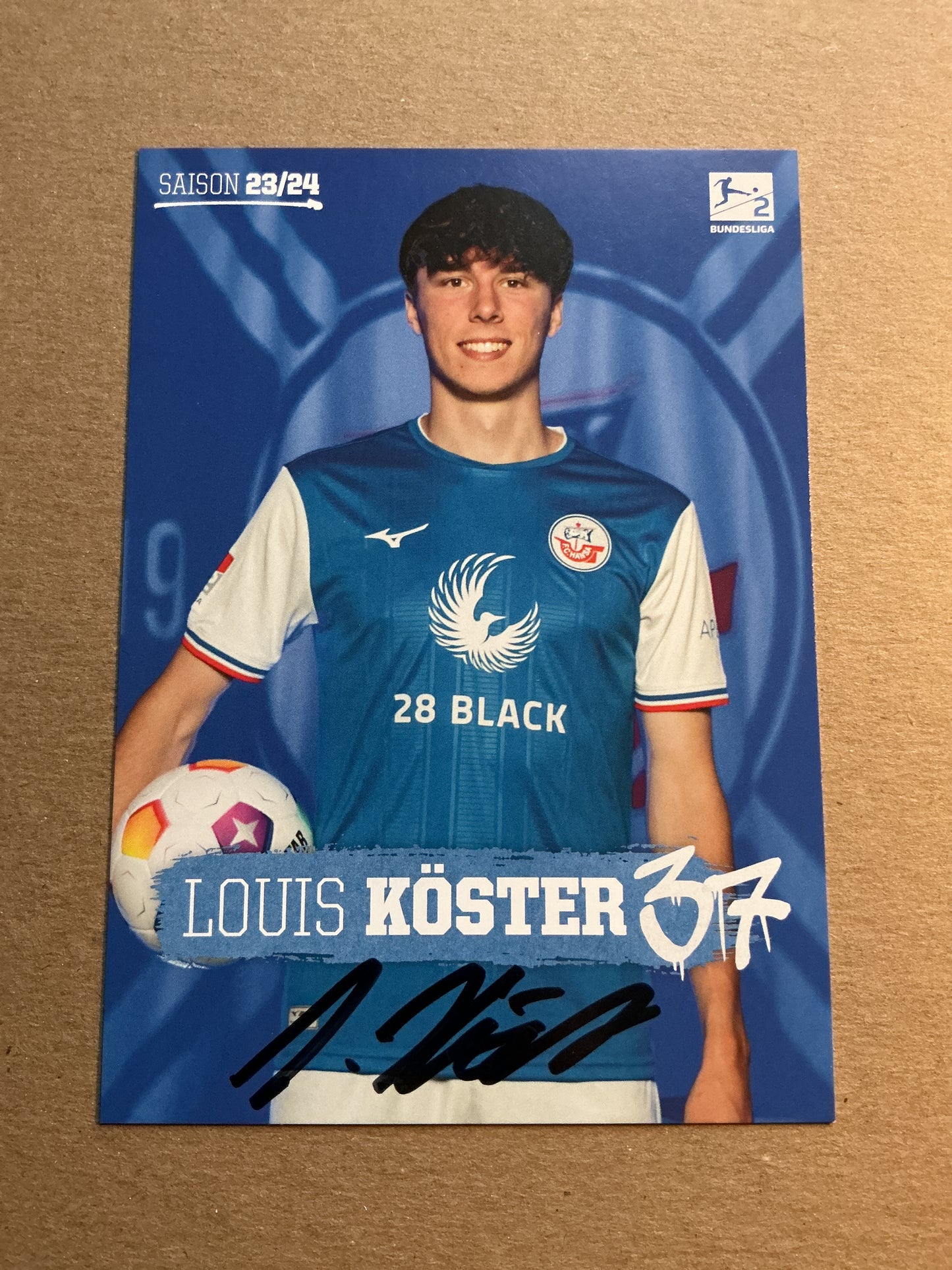 Louis Köster, Germany 🇩🇪 Hansa Rostock 2023/24 hand signed
