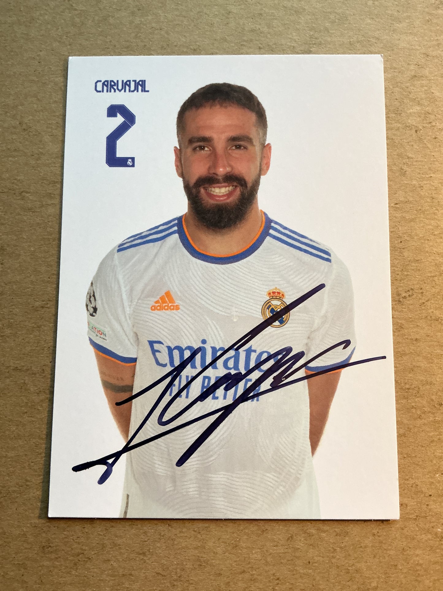 Dani Carvajal, Spain 🇪🇸 Real Madrid 2021/22 hand signed