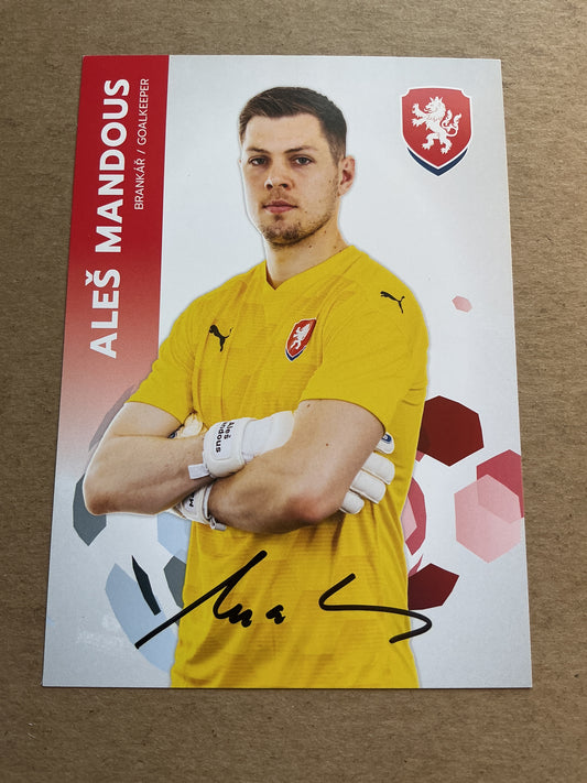 Aleš Mandous, Czech Republic 🇨🇿 UEFA Euro Cup 2020 hand signed