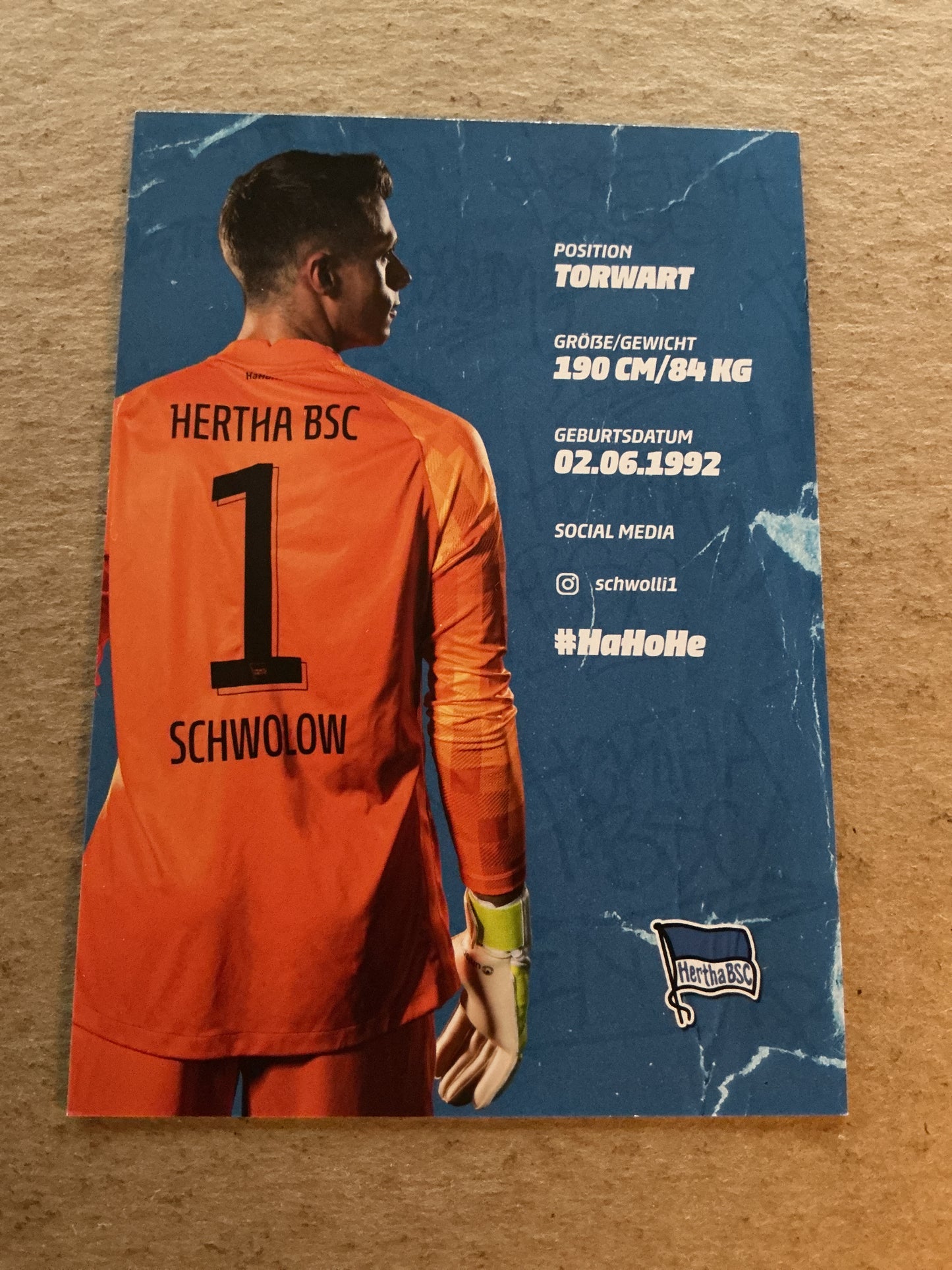 Alexander Schwolow, Germany 🇩🇪 Hertha BSC Berlin 2021/22 hand signed