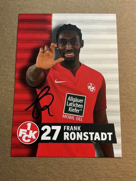 Frank Ronstadt, Germany 🇩🇪 1.FC Kaiserslautern 2023/24 hand signed
