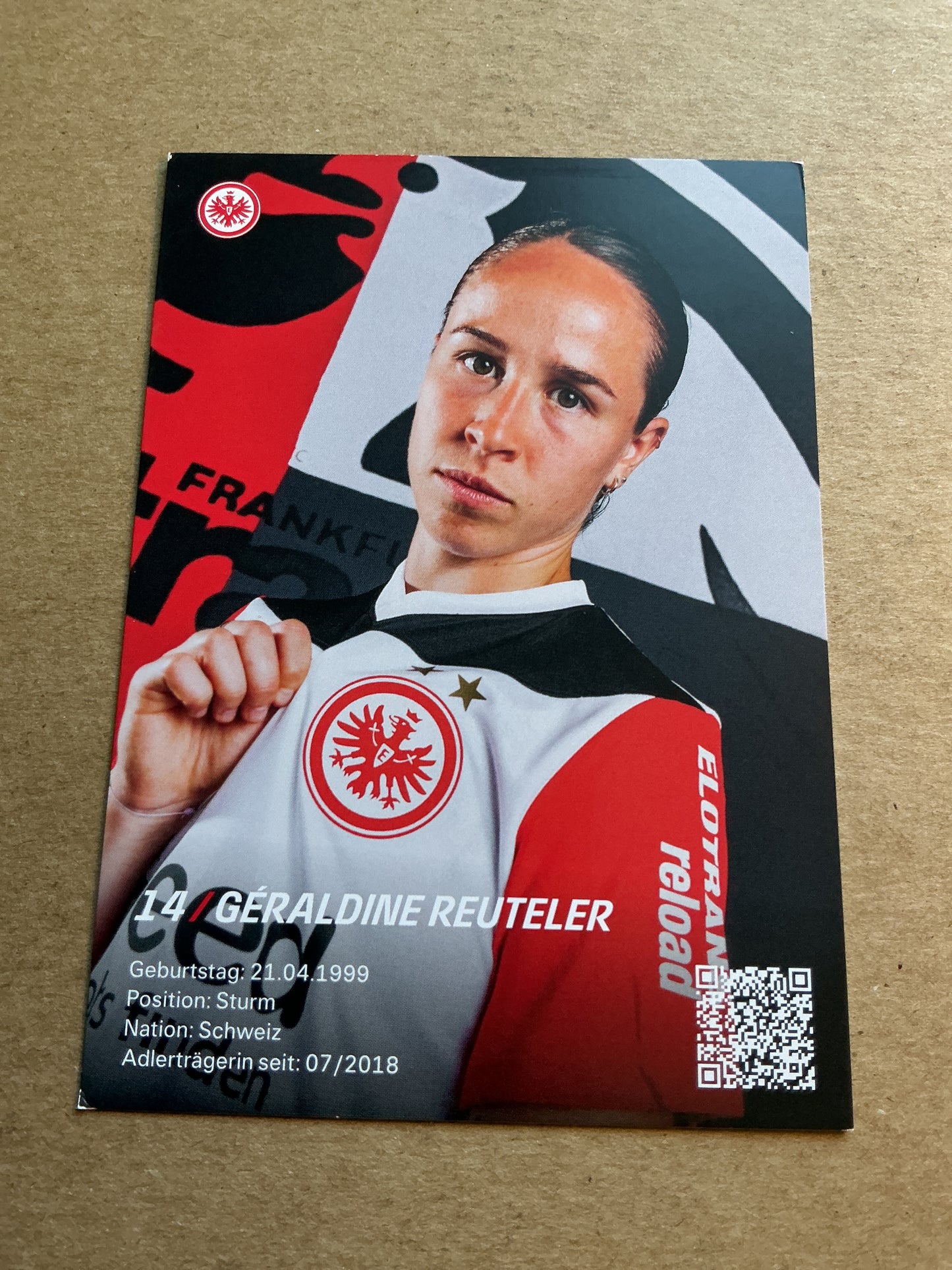 Geraldine Reuteler, Switzerland 🇨🇭 Eintracht Frankfurt 2024/25 hand signed