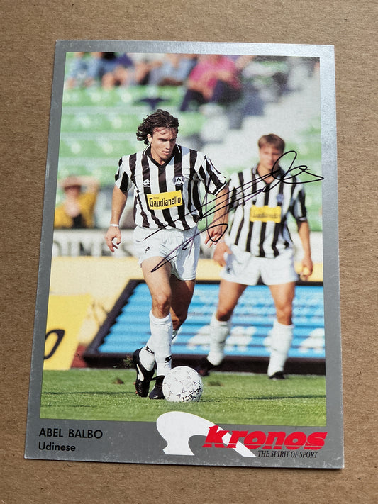 Abel Balbo, Argentina 🇦🇷 Udinese Calcio 1992/93 hand signed