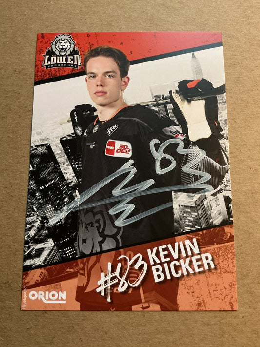 Kevin Bicker, Germany 🇩🇪 Löwen Frankfurt 2023/24 hand signed