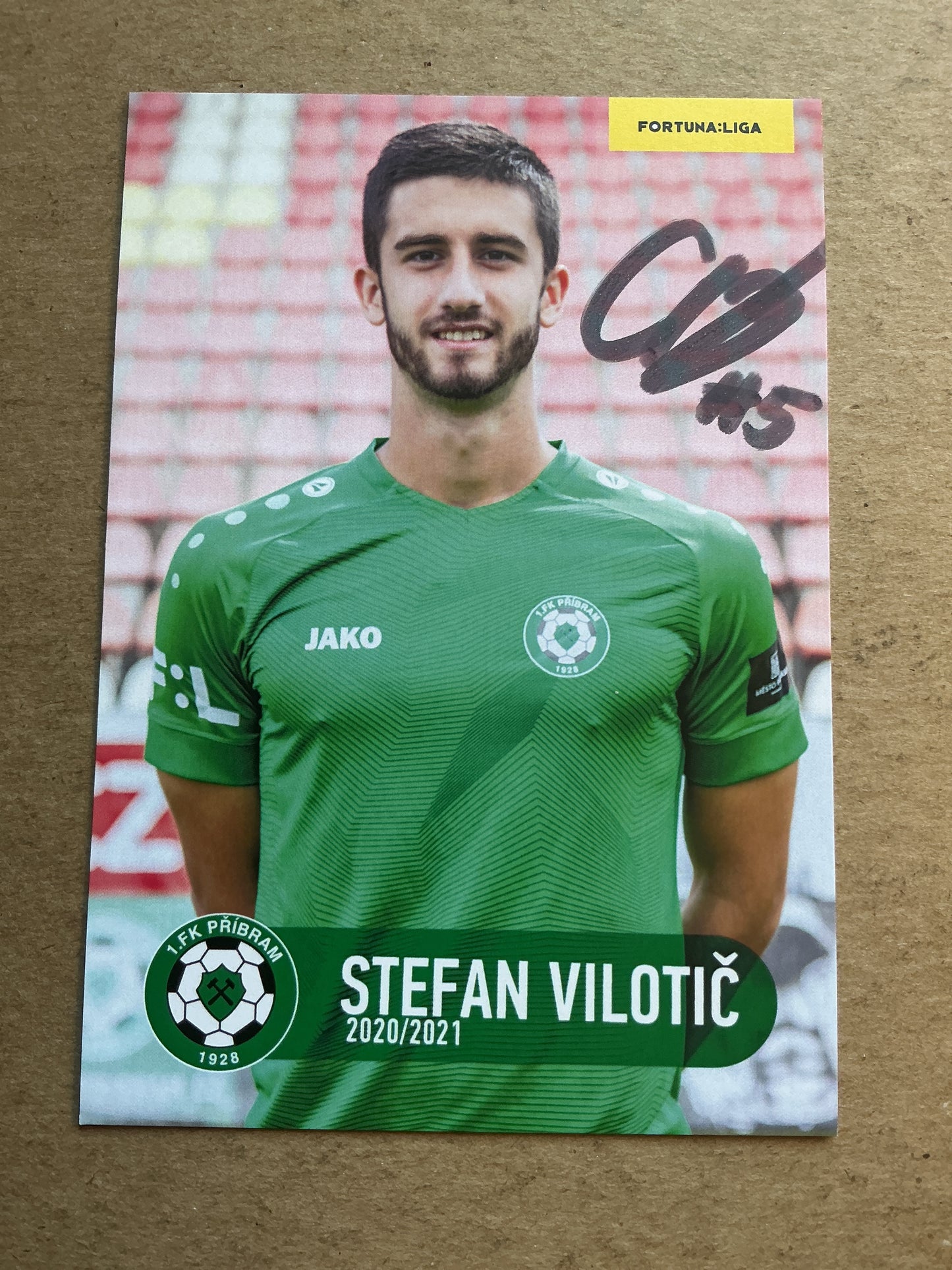Stefan Vilotić, Serbia 🇷🇸 1.FK Příbram 2020/21 hand signed