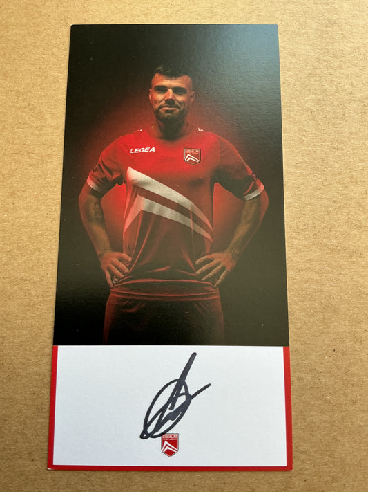 Liam Walker, Gibraltar 🇬🇮 2021 hand signed