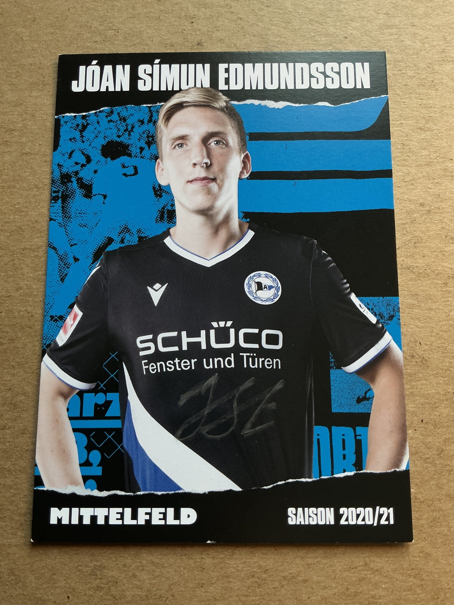 Jóan Símun Edmundsson, Faroe Islands 🇫🇴 Arminia Bielefeld 2020/21 hand signed