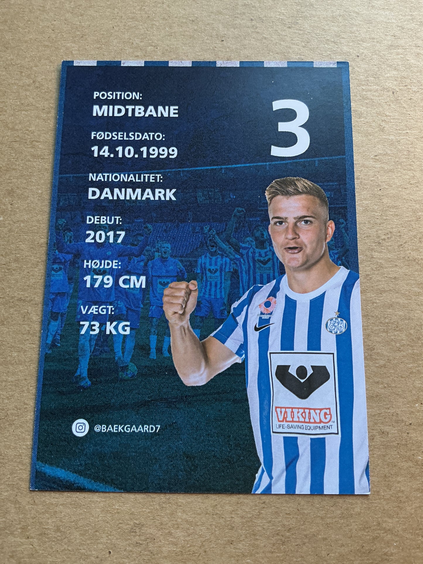 Simon Bækgård, Denmark 🇩🇰 Esbjerg fB 2021/22 hand signed