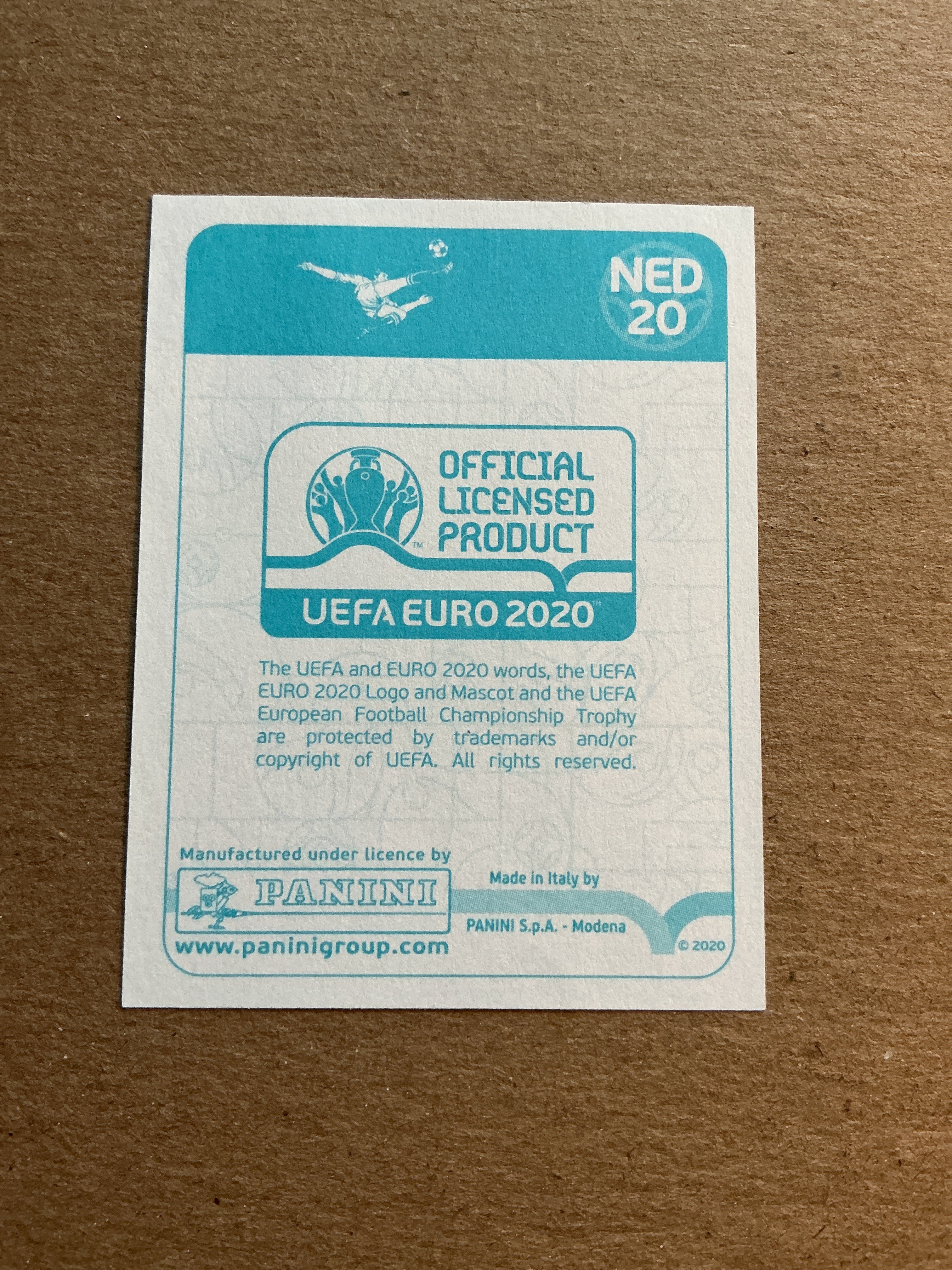 Georginio Wijnaldum, Netherlands 🇳🇱 UEFA Euro 2020 Panini hand