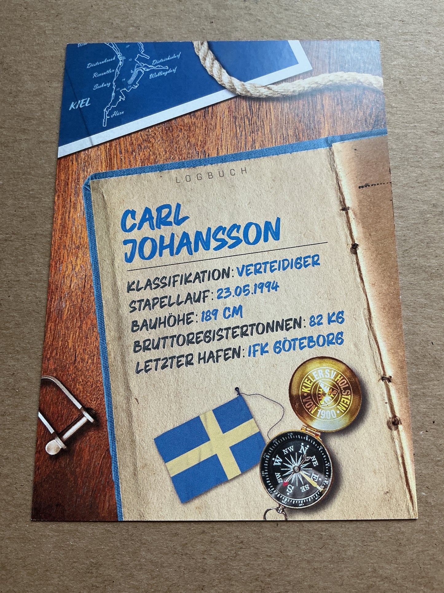 Carl Johansson, Sweden 🇸🇪 Holstein Kiel 2024/25 hand signed