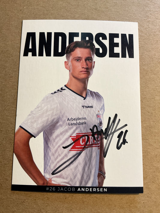 Jacob Andersen, Denmark 🇩🇰 Aarhus GF 2023/24 hand signed