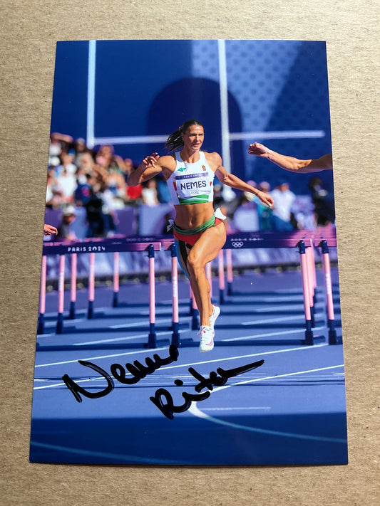 Rita Nemes, Hungary 🇭🇺 Athletics Summer Olympics 2024 hand signed