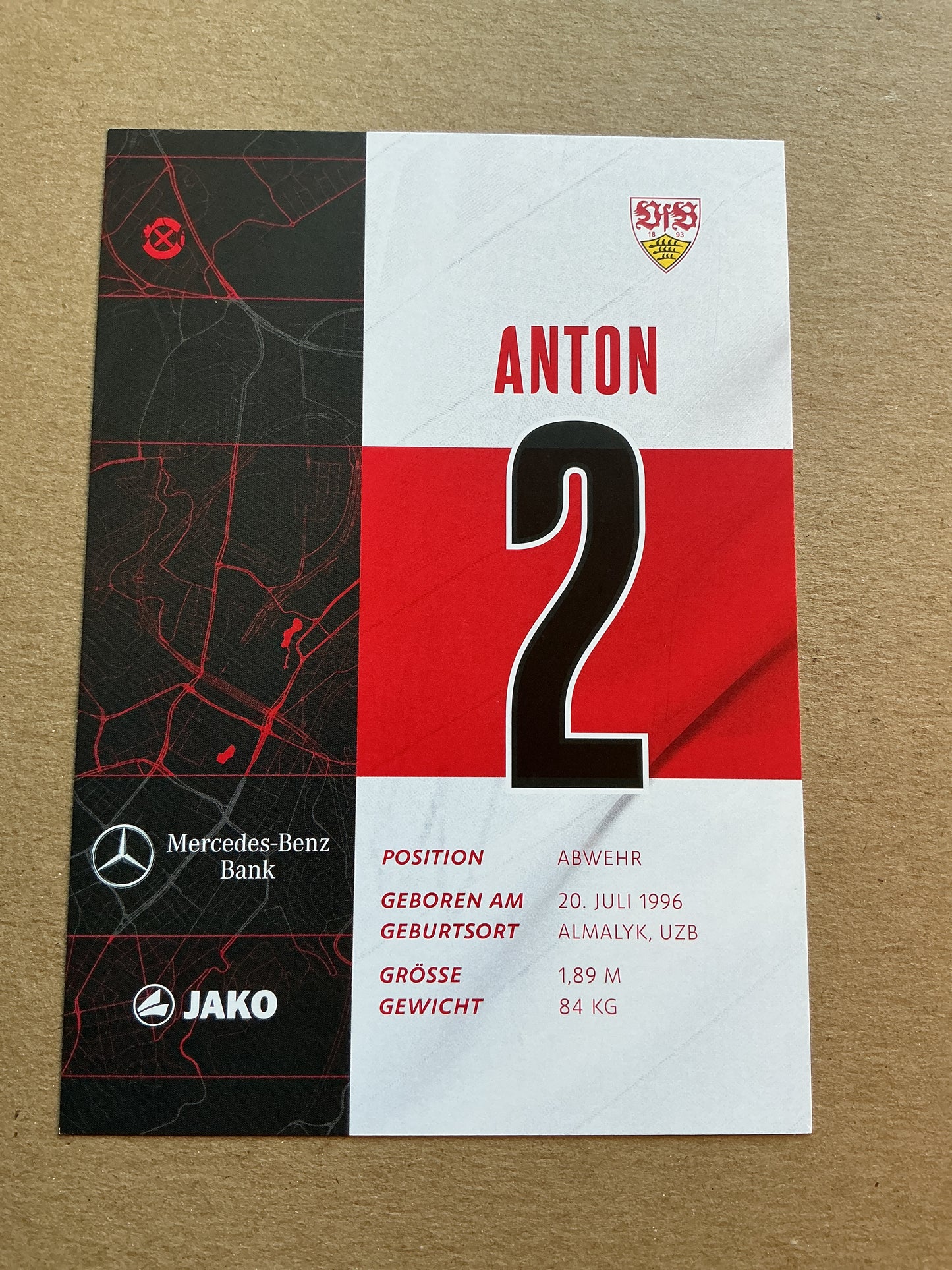 Waldemar Anton, Germany 🇩🇪 VfB Stuttgart 2020/21 hand signed