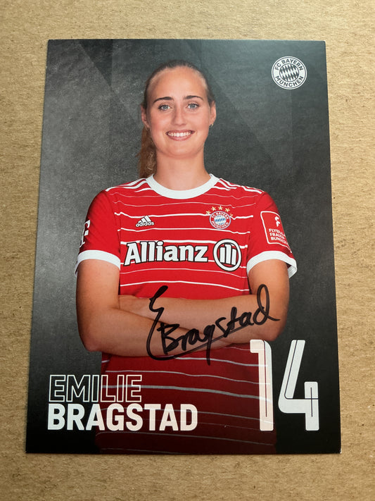 Emilie Bragstad, Norway 🇳🇴 FC Bayern München 2022/23 hand signed