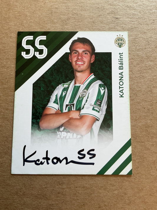 Balint Katona, Hungary 🇭🇺 Ferencvaros TC 2024/25 hand signed