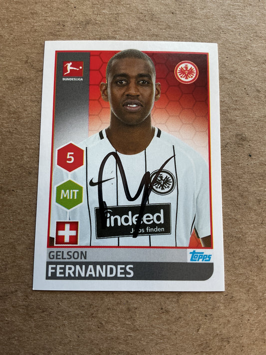 Gelson Fernandes, Switzerland 🇨🇭 Eintracht Frankfurt 2017/18 Topps hand signed