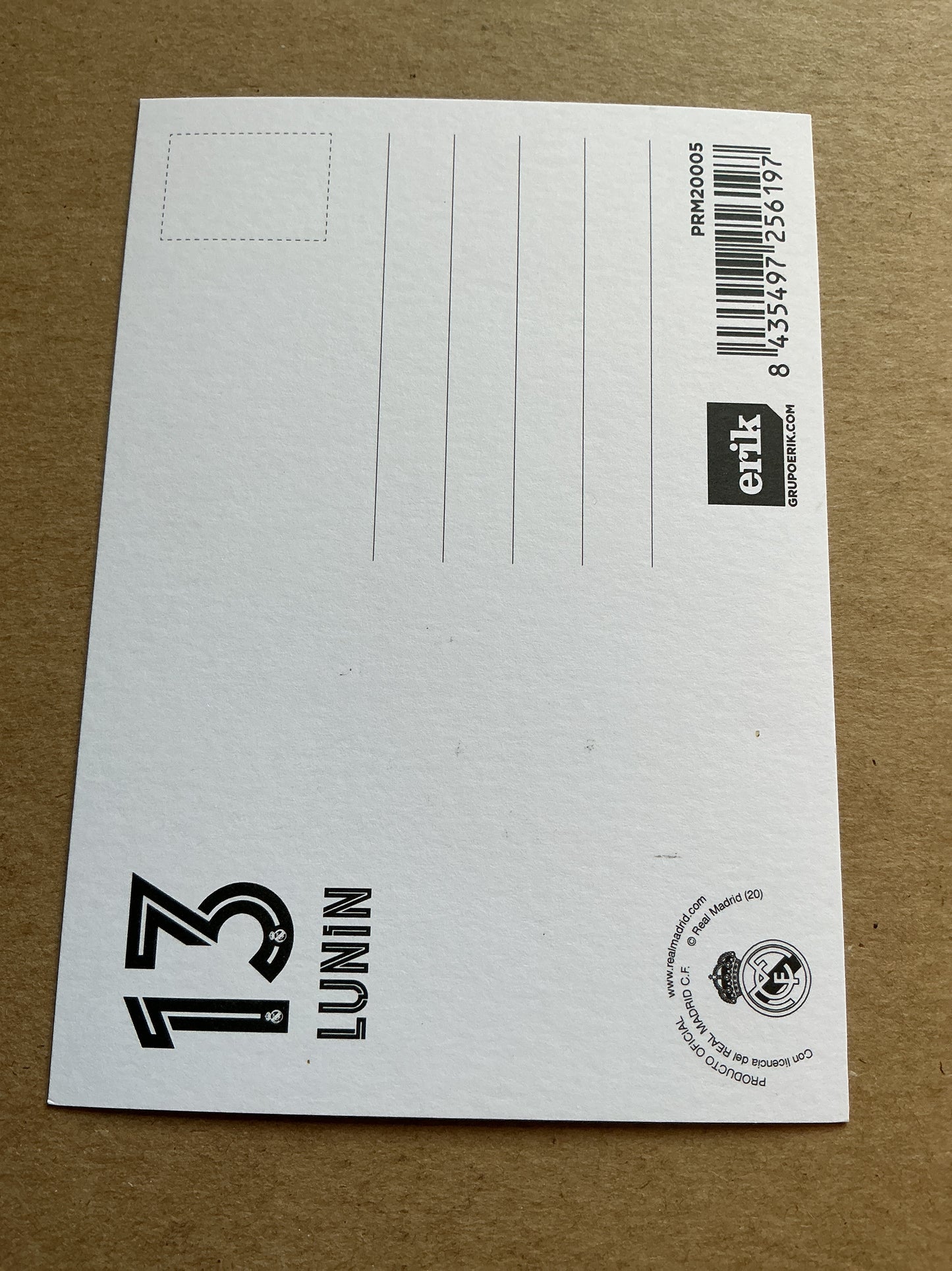 Andriy Lunin, Ukraine 🇺🇦 Real Madrid 2020/21 hand signed